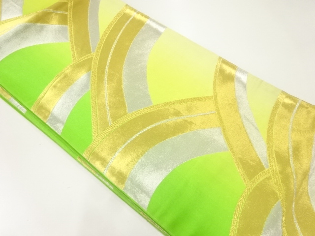 JAPANESE KIMONO / ANTIQUE FUKURO OBI / SILK / WOVEN WAVE